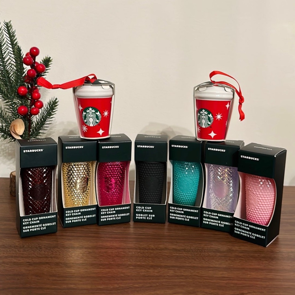 Starbucks 2022 Full Color Keychain and Ornaments Gift Bundle